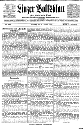 Linzer Volksblatt 18951009 Seite: 1