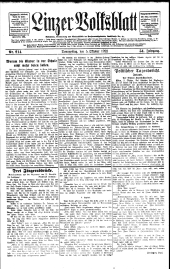 Linzer Volksblatt 19221005 Seite: 1