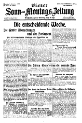 Wiener Sonn- und Montags-Zeitung 19221009 Seite: 1