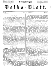 Vorarlberger Volksblatt 18661005 Seite: 1
