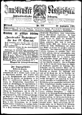 Innsbrucker Nachrichten 18910930 Seite: 1