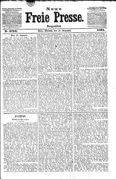 Neue Freie Presse 18910930 Seite: 1