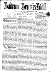 Badener Bezirks-Blatt 18911001 Seite: 1