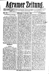 Agramer Zeitung 19021001 Seite: 1