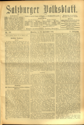 Salzburger Volksblatt: unabh. Tageszeitung f. Stadt u. Land Salzburg 19020930 Seite: 1