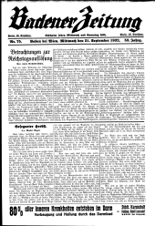 Badener Zeitung 19320921 Seite: 1