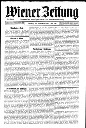 Wiener Zeitung 19270913 Seite: 1