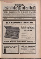 Deutsch-Österreichische tierärztliche Wochenschrift 19270916 Seite: 1