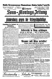 Wiener Sonn- und Montags-Zeitung 19270919 Seite: 1