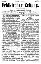 Feldkircher Zeitung 18720907 Seite: 1