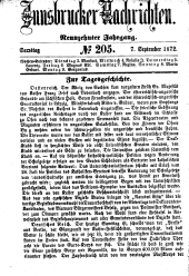 Innsbrucker Nachrichten 18720907 Seite: 1