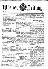 Wiener Zeitung 18720907 Seite: 1