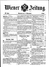 Wiener Zeitung 18580905 Seite: 1