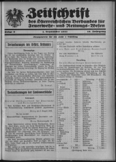 Zeitschrift d. Österr. Reichs-Verbandes f. Feuerwehr- und Rettungswesen