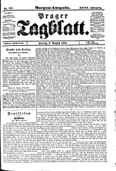 Prager Tagblatt 19020808 Seite: 1