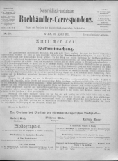 Oesterreichische Buchhändler-Correspondenz