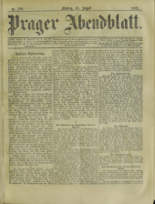 Prager Abendblatt 19020818 Seite: 1