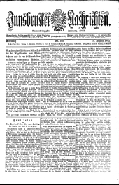 Innsbrucker Nachrichten 19020813 Seite: 1