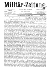 Militär-Zeitung 19020813 Seite: 1