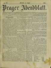 Prager Abendblatt 19020813 Seite: 1