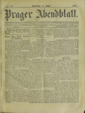 Prager Abendblatt 19020814 Seite: 1