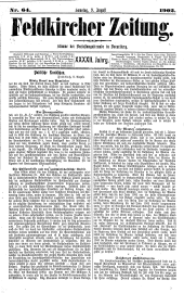 Feldkircher Zeitung 19020809 Seite: 1