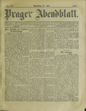 Prager Abendblatt 19020731 Seite: 1