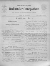 Oesterreichische Buchhändler-Correspondenz