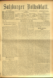 Salzburger Volksblatt: unabh. Tageszeitung f. Stadt u. Land Salzburg 19020730 Seite: 1