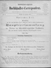 Oesterreichische Buchhändler-Correspondenz