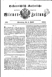 Wiener Zeitung 18150702 Seite: 1