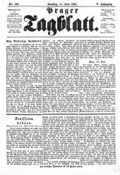 Prager Tagblatt 18810611 Seite: 1