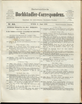 Oesterreichische Buchhändler-Correspondenz