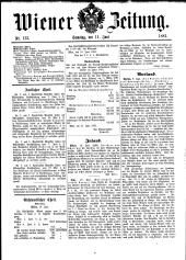 Wiener Zeitung 18810611 Seite: 1