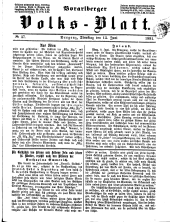 Vorarlberger Volksblatt 18810614 Seite: 1