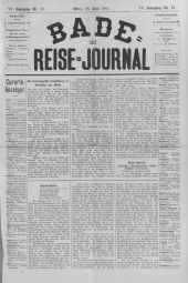 Bade- und Reise-Journal 18810618 Seite: 1