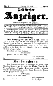 Feldkircher Anzeiger 18820523 Seite: 1