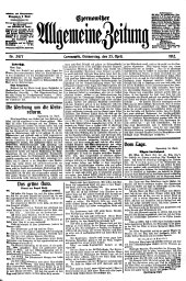 Czernowitzer Allgemeine Zeitung 19120425 Seite: 1