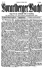 Vorarlberger Wacht 19120425 Seite: 1