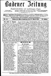 Badener Zeitung 19120427 Seite: 1