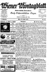 Wiener Montagblatt 19120429 Seite: 1