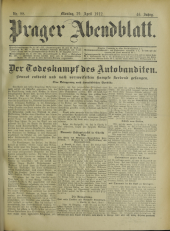 Prager Abendblatt 19120429 Seite: 1