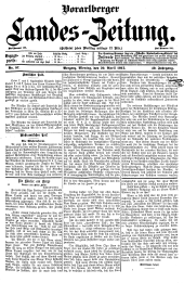 Vorarlberger Landes-Zeitung 19120429 Seite: 1