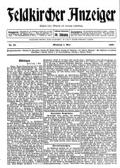 Feldkircher Anzeiger 19120501 Seite: 1