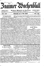 Znaimer Wochenblatt 19120501 Seite: 1