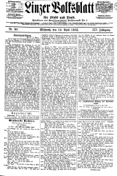 Linzer Volksblatt 18820419 Seite: 1