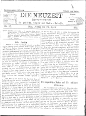 Die Neuzeit 18820421 Seite: 1