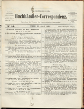 Oesterreichische Buchhändler-Correspondenz 18820422 Seite: 1