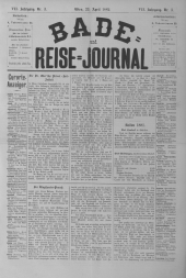 Bade- und Reise-Journal 18820423 Seite: 1