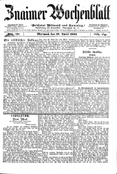 Znaimer Wochenblatt 19120417 Seite: 1